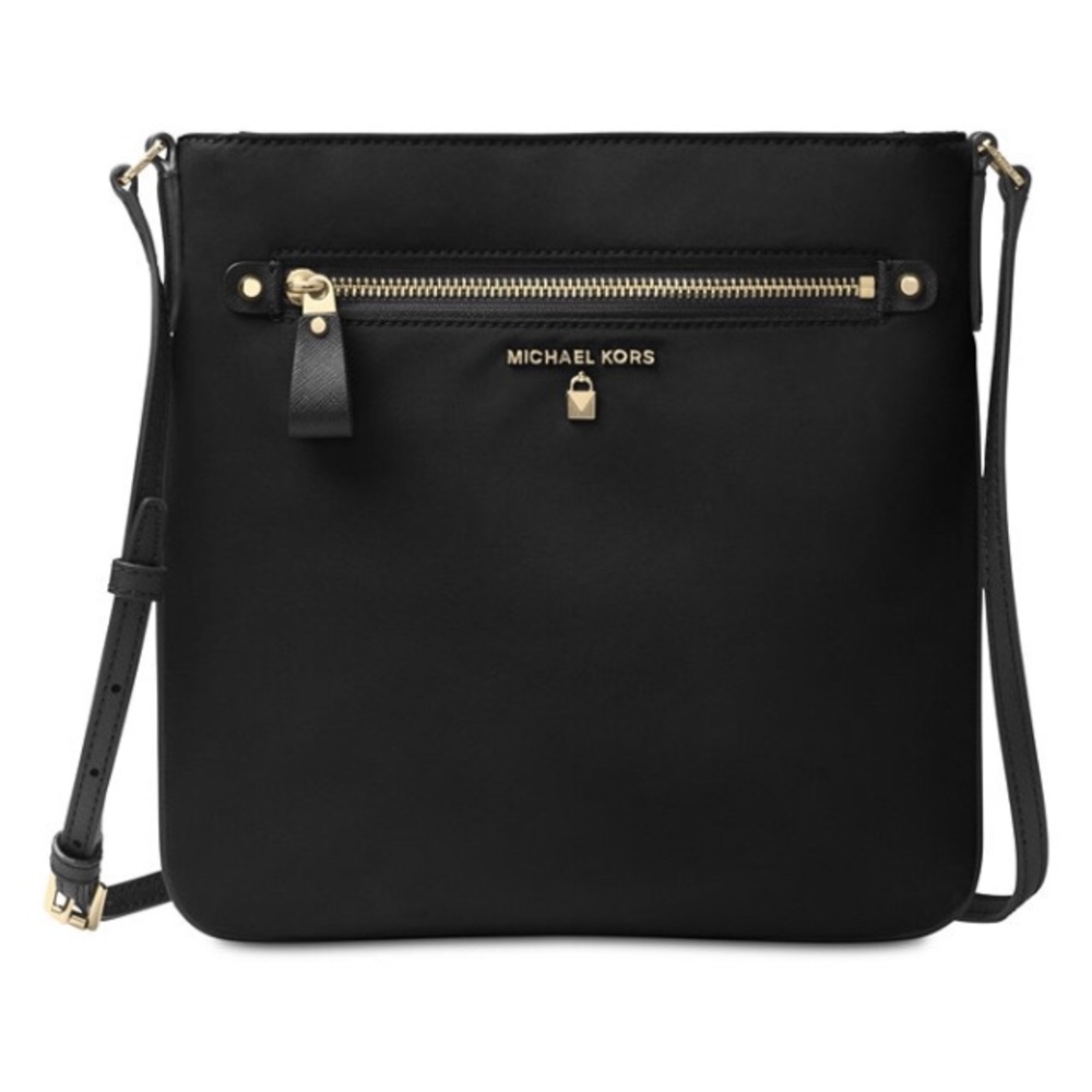 New Micheal Kors Black Nylon Crossbody